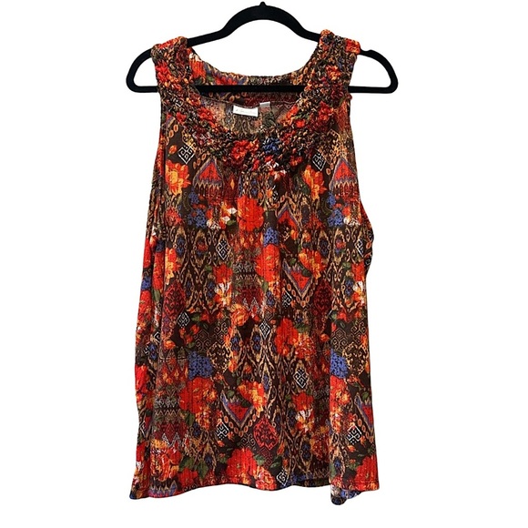 Kim Rogers Tops - Women's Kim Rogers 3X Plus Size Abstract Tank Top — Like New!